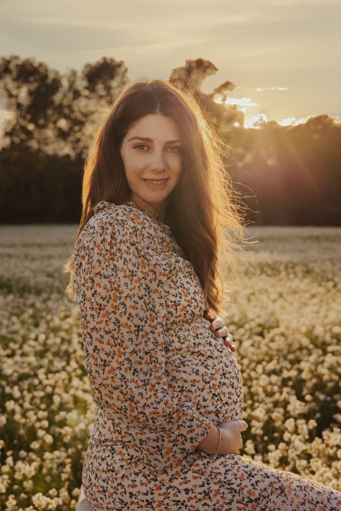 reportaje exterior embarazada