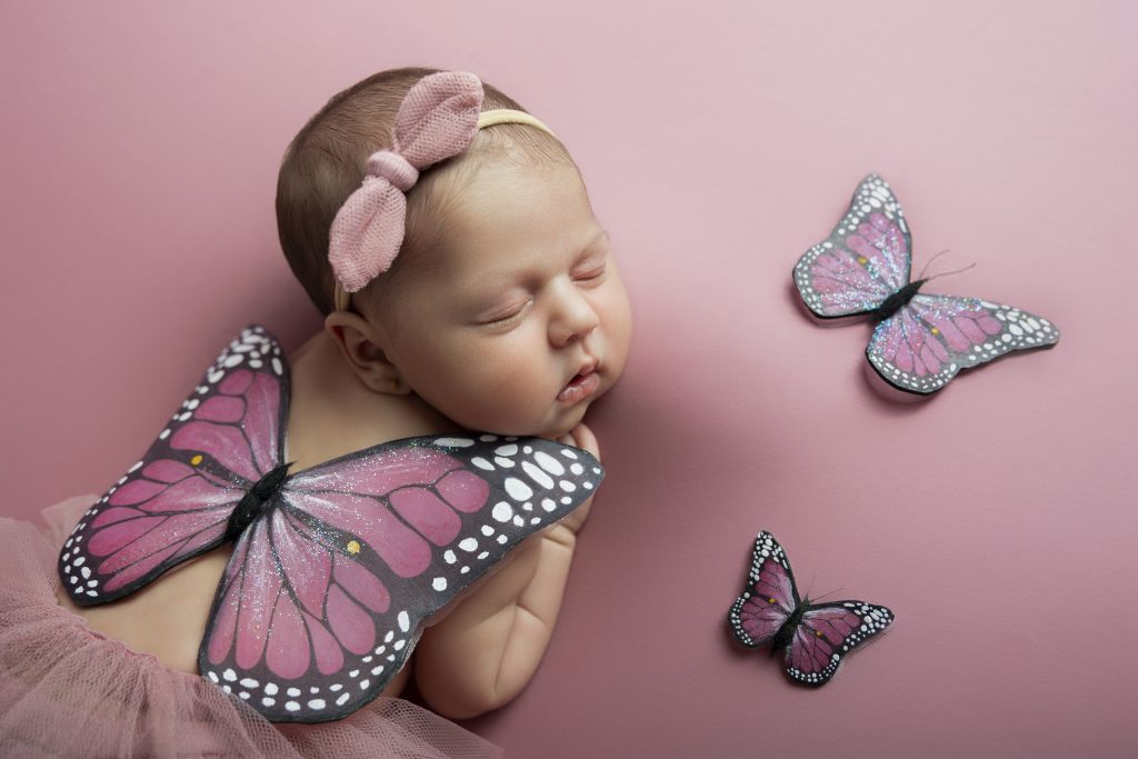 sesión fotos newborn mariposa barcelona